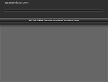 Tablet Screenshot of praetoriate.com